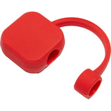Silicone Straw Topper — Blue — blank front view — 10