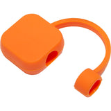 Silicone Straw Topper — Blue — blank front view — 9