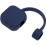 Silicone Straw Topper — Blue — blank front view — 6