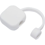 Silicone Straw Topper — Blue — blank front view — 4