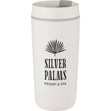 Grande 16oz Recycled Tumbler — White (WH) — decorated front view — 2