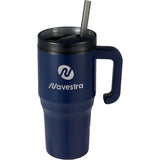 Thor 20 oz Eco-Friendly Straw Tumbler — Navy (NY) — decorated front view — 6