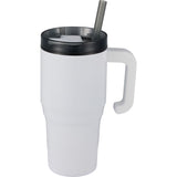 Thor 20 oz Eco-Friendly Straw Tumbler — White (WH) — blank front view — 4
