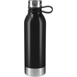Perth Single-Walled Stainless Steel 25oz Sports Water Bottle — Black (BK) — blank front view — 11