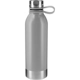 Perth Single-Walled Stainless Steel 25oz Sports Water Bottle — Gray (GY) — blank front view — 9
