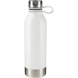 Perth Single-Walled Stainless Steel 25oz Sports Water Bottle — White (WH) — blank front view — 6