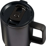 Summit 18 oz Vacuum Insulated Mug with Straw — Black (BK) — blank detail view — 17