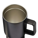 Summit 18 oz Vacuum Insulated Mug with Straw — Black (BK) — blank detail view — 16