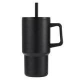 Summit 18 oz Vacuum Insulated Mug with Straw — Black (BK) — blank product view — 14