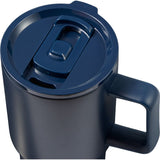 Summit 18 oz Vacuum Insulated Mug with Straw — Navy (NY) — blank detail view — 6