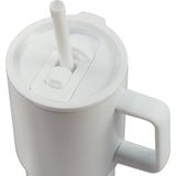 Summit 18 oz Vacuum Insulated Mug with Straw — White (WH) — blank detail view — 28