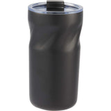 Thalia 16 oz Vacuum Insulated Tumbler — Black (BK) — blank front view — 20