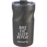 Thalia 16 oz Vacuum Insulated Tumbler — Charcoal (CA) — decorated front view — 9
