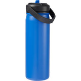 Carpo 20 oz Vacuum Bottle with Straw Lid — Bay Blue — blank back view — 7