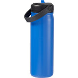 Carpo 20 oz Vacuum Bottle with Straw Lid — Bay Blue — blank back view — 6