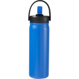Carpo 20 oz Vacuum Bottle with Straw Lid — Bay Blue — blank front view — 3