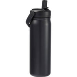 Carpo 20 oz Vacuum Bottle with Straw Lid — Black (BK) — blank right angle — 27