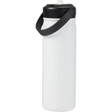 Carpo 20 oz Vacuum Bottle with Straw Lid — White (WH) — blank back view — 15
