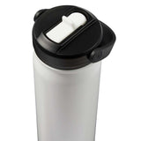 Carpo 20 oz Vacuum Bottle with Straw Lid — White (WH) — blank detail view — 13