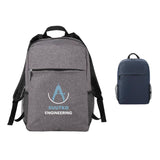 Urban 15" Laptop Backpack — Graphite (GA) — decorated front view — 2