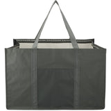Recycled Woven Utility Tote — Gray (GY) — blank front view — 8