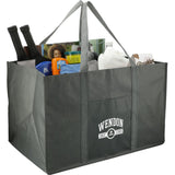 Recycled Woven Utility Tote — Gray (GY) — decorated right angle — 7