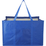Recycled Woven Utility Tote — Royal (RYL) — blank front view — 3