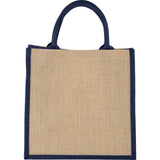 Medium Jute Gift Tote — Navy (NY) — blank front view — 4