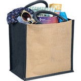 Medium Jute Gift Tote — Navy (NY) — blank product view — 5