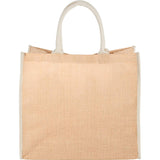 Large Jute Tote — Cream — blank front view — 12