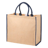 Large Jute Tote — Navy (NY) — blank product view — 7
