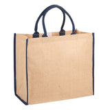 Large Jute Tote — Navy (NY) — blank product view — 6