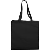 Odessa 8oz Cotton Canvas Tote — Black (BK) — blank front view — 9