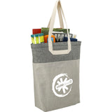 Recycled Cotton U-Handle Book Tote — Natural — decorated right angle — 3