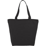 Maine 8oz Cotton Canvas Zippered Tote — Black (BK) — blank front view — 5