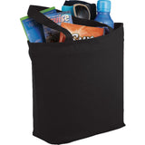 Maine 8oz Cotton Canvas Zippered Tote — Black (BK) — blank product view — 7