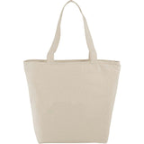 Maine 8oz Cotton Canvas Zippered Tote — Natural (NT) — blank front view — 12