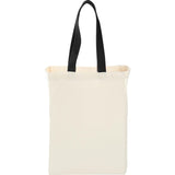 Nebraska 5oz Cotton Canvas Grocery Tote — Black (BK) — blank front view — 10