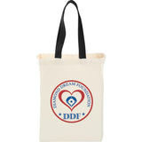 Nebraska 5oz Cotton Canvas Grocery Tote — Black (BK) — decorated front view — 9