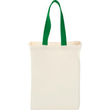 Nebraska 5oz Cotton Canvas Grocery Tote — Green (GR) — blank front view — 14