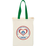 Nebraska 5oz Cotton Canvas Grocery Tote — Green (GR) — decorated front view — 13