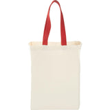 Nebraska 5oz Cotton Canvas Grocery Tote — Red (RD) — blank front view — 5
