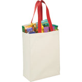 Nebraska 5oz Cotton Canvas Grocery Tote — Red (RD) — blank product view — 7