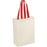 Nebraska 5oz Cotton Canvas Grocery Tote — Red (RD) — blank product view — 6
