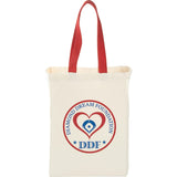 Nebraska 5oz Cotton Canvas Grocery Tote — Red (RD) — decorated front view — 2