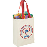 Nebraska 5oz Cotton Canvas Grocery Tote — Red (RD) — decorated product view — 4