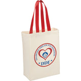Nebraska 5oz Cotton Canvas Grocery Tote — Red (RD) — decorated product view — 3