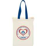 Nebraska 5oz Cotton Canvas Grocery Tote — Royal (RYL) — decorated front view — 11