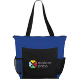 Grandview Zippered Convention Tote — Royal Blue (RBL) — decorated front view — 2