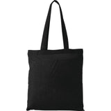 Carolina 4oz Cotton Canvas Tote — Black (BK) — blank front view — 7
